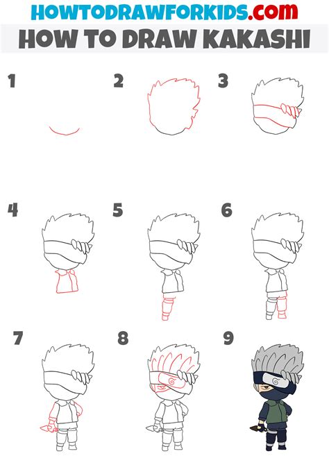 kakashi drawing|kakashi drawing easy step by.